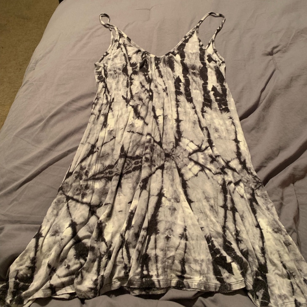 Mini black tye dye dress